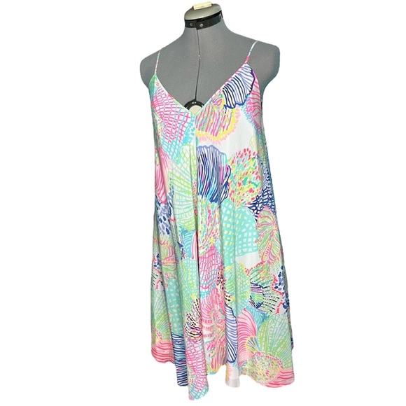 Lilly Pulitzer Clara Silk Dress Roar of The Seas Print Women's Size Small - Picture 3 of 7